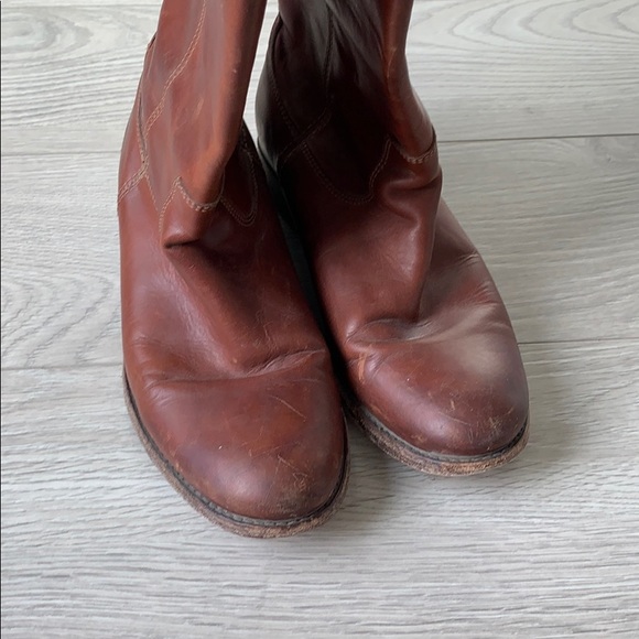 Frye Melissa Button 2 brown boots - Picture 2 of 7